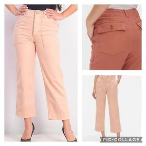 GAP High Rise Straight Crop Wide leg button fly pants Women’s size 6